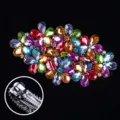Colorful rhinestone hair clip alloy flower barrette crystal hair accessory for women styling - FS011 / Colorful
