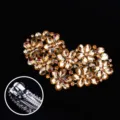 Alloy large rhinestone hair clip, elegant crystal flower hair barrette for women. - FS012 / Champagne