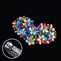 Colorful rhinestone hair clip floral barrette metal spring clip elegant women hair accessories - FS012 / Colorful