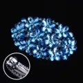 Blue crystal rhinestone flower hair clip, elegant alloy barrette for women and girls. - FS013 / Blue