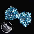 Blue rhinestone hair clip for women alloy sparkling crystal barrette elegant hair accessories - CHY78 / Blue