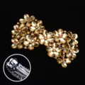 Elegant rhinestone hair clip for women, sparkling crystal flower alloy spring barrette. - CHY78 / Champagne