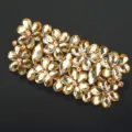Alloy rhinestone hair clip large crystal flower hair barrette elegant hairpin for women - FJ010 / Champagne