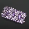 Purple rhinestone hair clip, elegant alloy crystal barrette for women hair styling. - FJ010 / Purple