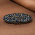 Rhinestone hair clip elegant crystal spring hair barrette for women sparkling hair accessories - CHA279 Dark Blue