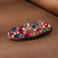 Elegant rhinestone hair clip with colorful crystals sparkling spring barrette for women hair styling. - CHA279 Multicolor