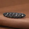 Elegant grey rhinestone hair clip, sparkling crystal barrette for women and girls daily wear. - FJ023 Gray