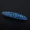 Elegant blue rhinestone hair clip sparkly crystal barrette fashion styling hair accessory - FJ023 Blue