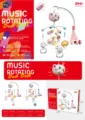 Baby musical crib mobile with remote control, rotating bed bell and soothing projection lights. - Electric Crib Mobile (CJ-4510422) / Pink