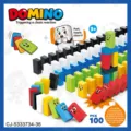Kids Dominoes Building Blocks Set 100 PCS Educational Interactive Tabletop Toy - Dominoes