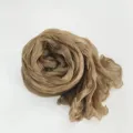 Lightweight pleated sheer scarf, breathable bubble wave design, versatile sunscreen shawl. - Brown