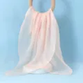 Lightweight solid color summer baby gauze scarf breathable candy color shawl for women - 70x70cm / Snow Bud