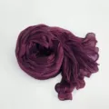 Wine Red Crinkled Scarf Soft Breathable Lightweight Sunshade Shawl Fashion Headscarf - Purple