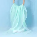 Lichte effen chiffon sjaal in heldere snoepkleur ademende mode zomer voor vrouwen - Muntgroen