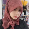 Retro floral cotton linen headscarf women breathable hijab scarf variant red pattern - Burgundy