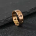 Minimalistischer Edelstahlring mit einzigartigem strukturiertem Design für den Alltag. - 6 / Hohlkreuz-Stil / Roségold