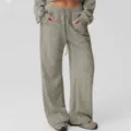 Grijze Stippen Wijdere Broek Casual Sweatpants Joggingbroek Voor Dames Stijl - S / Bottoms / Lichtgrijs