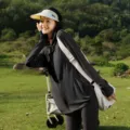 Donna giacca leggera protezione solare manica lunga anti UV estate sottile cappotto - Nero