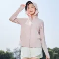 Giacca Anti UV Donna Estate Esterno Cappuccio Leggera Casual Rosa Modello Solare SKU - Rosa UPF50 Plus