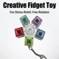 Creative mechanical keyboard switch fidget toy keychain for stress relief spinning fun. - 5-Switch Fidget Spinner Button (2000) / No Light