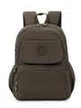 Sac à dos décontracté en nylon pour femmes poches multiples voyage école marron sac - Vert Militaire