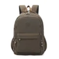 Zaino impermeabile in nylon grande capacita donna viaggio borsa scuola di tendenza moda - Verde militare