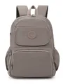 Sac à dos décontracté en nylon pour femmes kaki multi-couches voyage sac d'épaule - Gris Violet