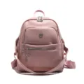 Zaino elegante in pelle rosa da donna, grande capacità per viaggi casual e uso quotidiano. - Rosa