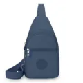 Elegante borsa a tracolla blu da donna, borsa da petto in nylon leggera per uso quotidiano e viaggi. - Blu scuro