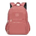 Zaino casual in nylon per la scuola da studenti, elegante zainetto rosa multifunzione. - Rosa