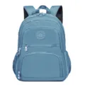 Zaino casual in nylon spiegazzato blu per studenti e uso quotidiano scolastico ideale. - Blu zaffiro