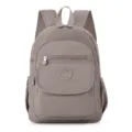 Zaino in nylon leggero da donna casual monocolore borsa da scuola grande capacita viaggio. - grigio viola