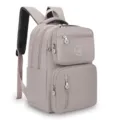 Zaino casual per laptop con tasche multiple grande capacità borsa da viaggio grigio chiaro - grigio viola