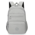 Zaino grigio multi-tasca, leggera borsa da viaggio per laptop da studente di grande capacità. - Grigio chiaro