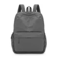 Zaino semplice e leggero in grigio unito, materiale in nylon impermeabile per viaggi. - 30*15*40cm / Grigio scuro