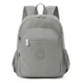 Zaino casual in nylon per donna e uomo, leggero, con tasche multiple e resistente all'acqua. - Grigio chiaro