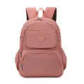 Pink casual nylon backpack for women, multi-layer travel daypack, stylish commuting bag. - 31*17*40 / Orange Pink