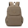 Casual travel backpack lightweight oxford cloth multi-layer daypack stylish commuter bag - 31*17*40 / Khaki