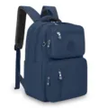 Zaino capiente a scomparti multipli, borsa casual per laptop da viaggio e scuola. - Blu scuro