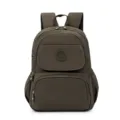 Women casual travel backpack dark brown oxford cloth multi-layer daily school bag - 31*17*40 / Army Green