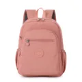 Zaino casual in nylon per donna e uomo, leggero, impermeabile, borsa scolastica per studenti. - Rosa Arancio