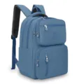 Zaino scolastico blu multi-scomparto leggero da viaggio per computer variante - Blu zaffiro