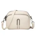 Borsa a tracolla morbida in pelle bianca da donna piccola borsetta cellulare chic. - Bianco