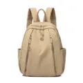 Sac a dos pour femme en nylon kaki de grande capacite style decontracte voyage ecole. - Jaune Crème