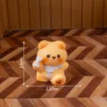 Cute resin mini bear figurine ornament, cute animal DIY craft decor for micro landscape. - Matte Blue Bib Dog Style
