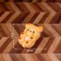 Cute resin bear miniature figurine DIY craft ornament micro landscape toy decoration 3.2cm - Matte Four-Claws-Up Dog Style