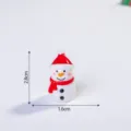 Mini statuetta di pupazzo di neve di Natale in resina con cappello e sciarpa rossa - Pupazzo di Neve con Cappello di Natale Lucido
