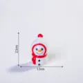 Mini statuetta di pupazzo di neve in resina, simpatico ornamento natalizio per scrivania. - Pupazzo di Neve Rosso Lucido