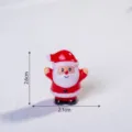 Mini resin Santa Claus figurine, cute Christmas micro landscape DIY desktop decoration. - Glossy Santa Claus