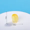 Mini ciondolo carambola in resina fai da te artigianato cabochon giallo carino 1.9x1.4cm - Carambola Giallo Chiaro